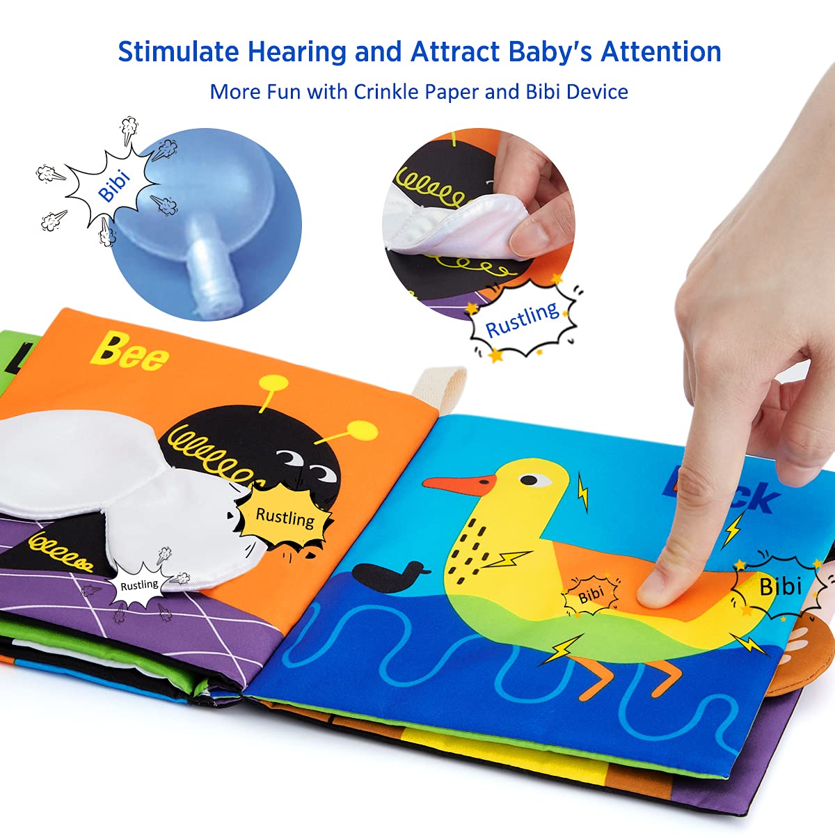 Beiens Soft Baby Books suitable for tummy time and arm strength development