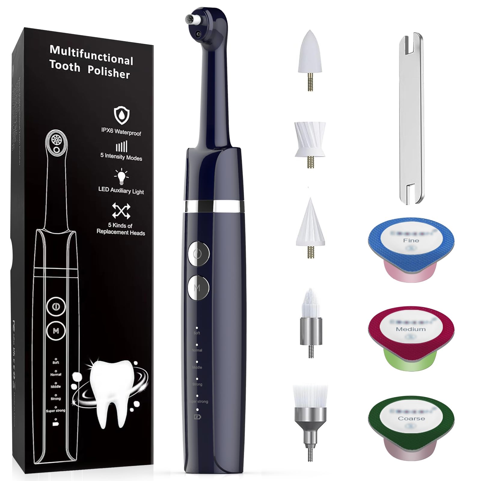 Beiermu Tooth Polisher with LED Light for brighter at-home cleaning.
