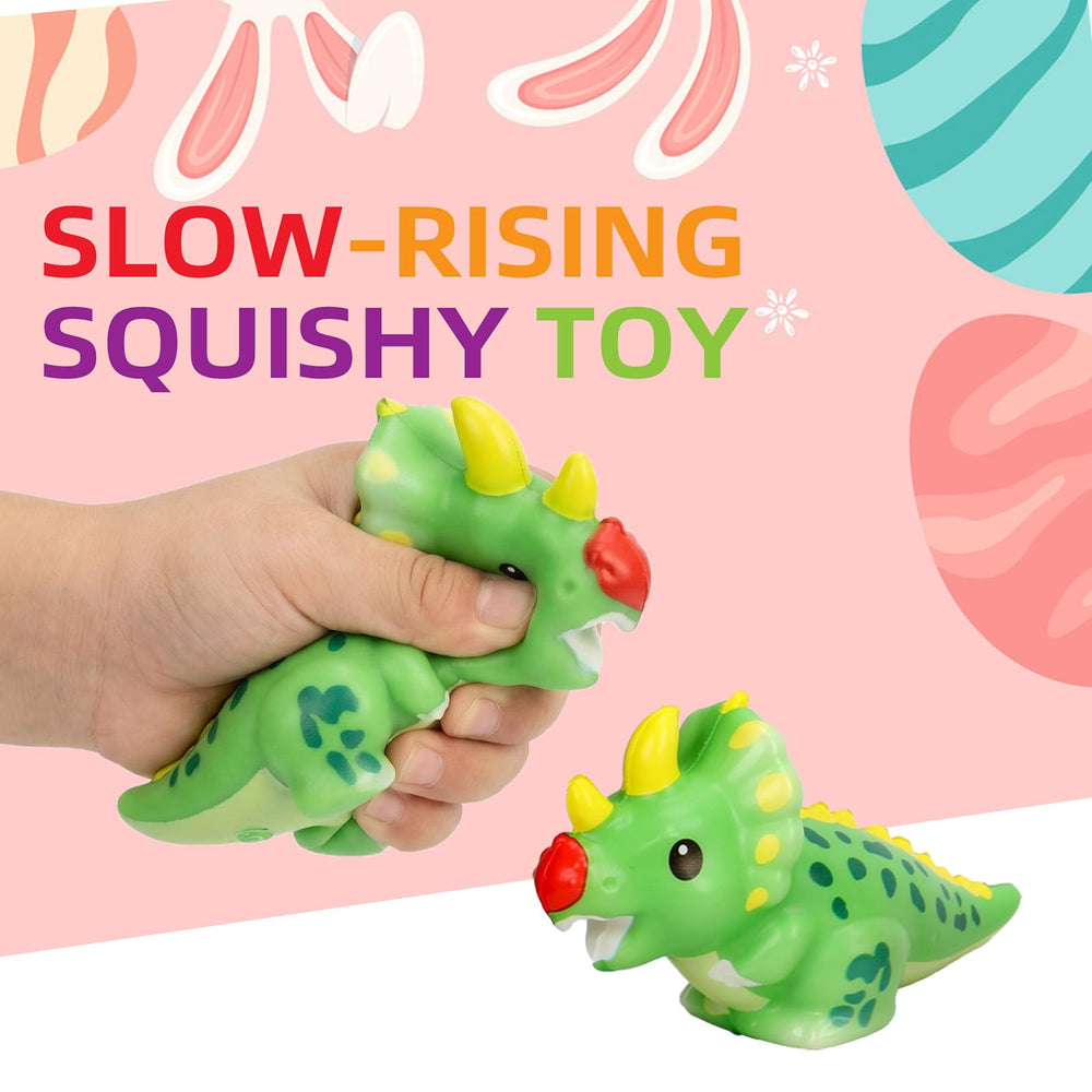 BEIGUO 6-pack Easter eggs with dino toys, ideal for egg hunts and rewards