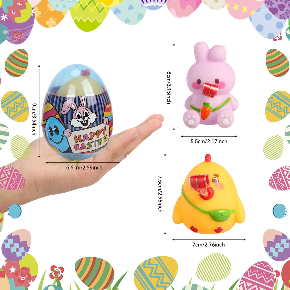 BEIGUO bunny tongue-out toy inside egg creates playful surprise for kids.