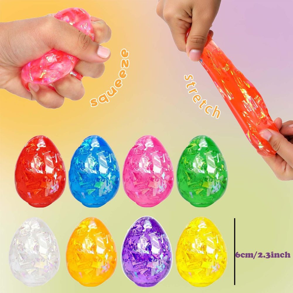 BEIGUO Easter Egg Stress Ball pink confetti vibrant Easter gift idea