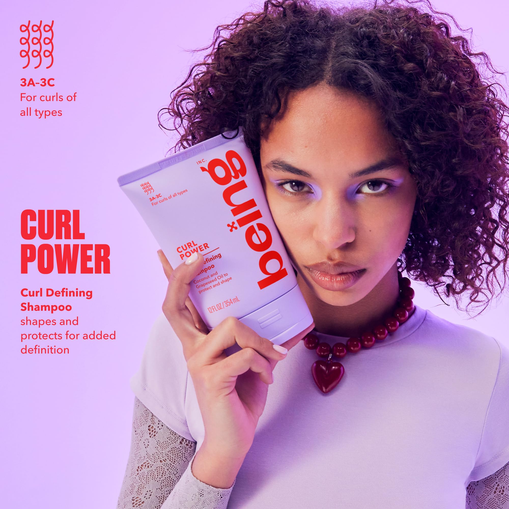 BEING INC CURL POWER conditioner bottle enhancing curl definition and softness.