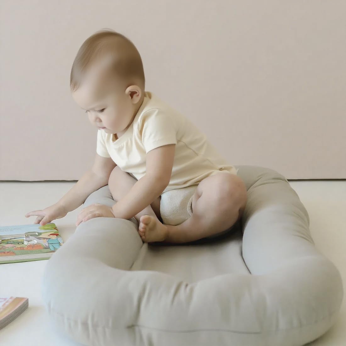 Beisurznga machine washable cushion simplifies cleanup after messy moments.