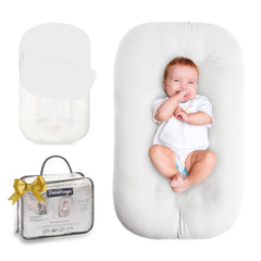 Beisurznga infant support cushion close-up shows soft organic cotton for gentle baby support during play