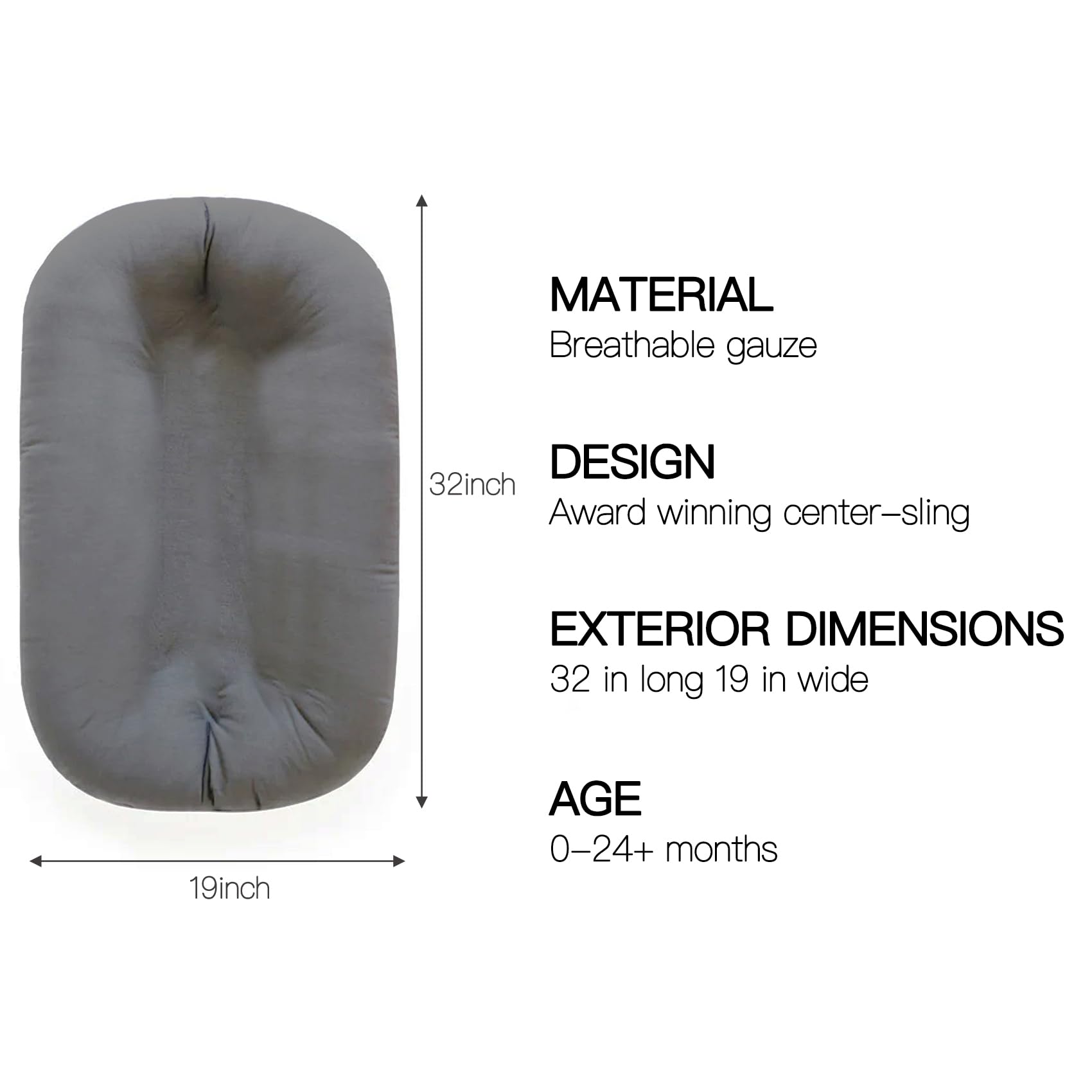 Beisurznga soft organic cotton cover offers skin-friendly comfort during rest and play.
