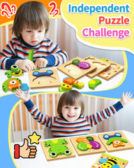 Bekayshad butterfly puzzle for toddlers promotes hand-eye coordination during play