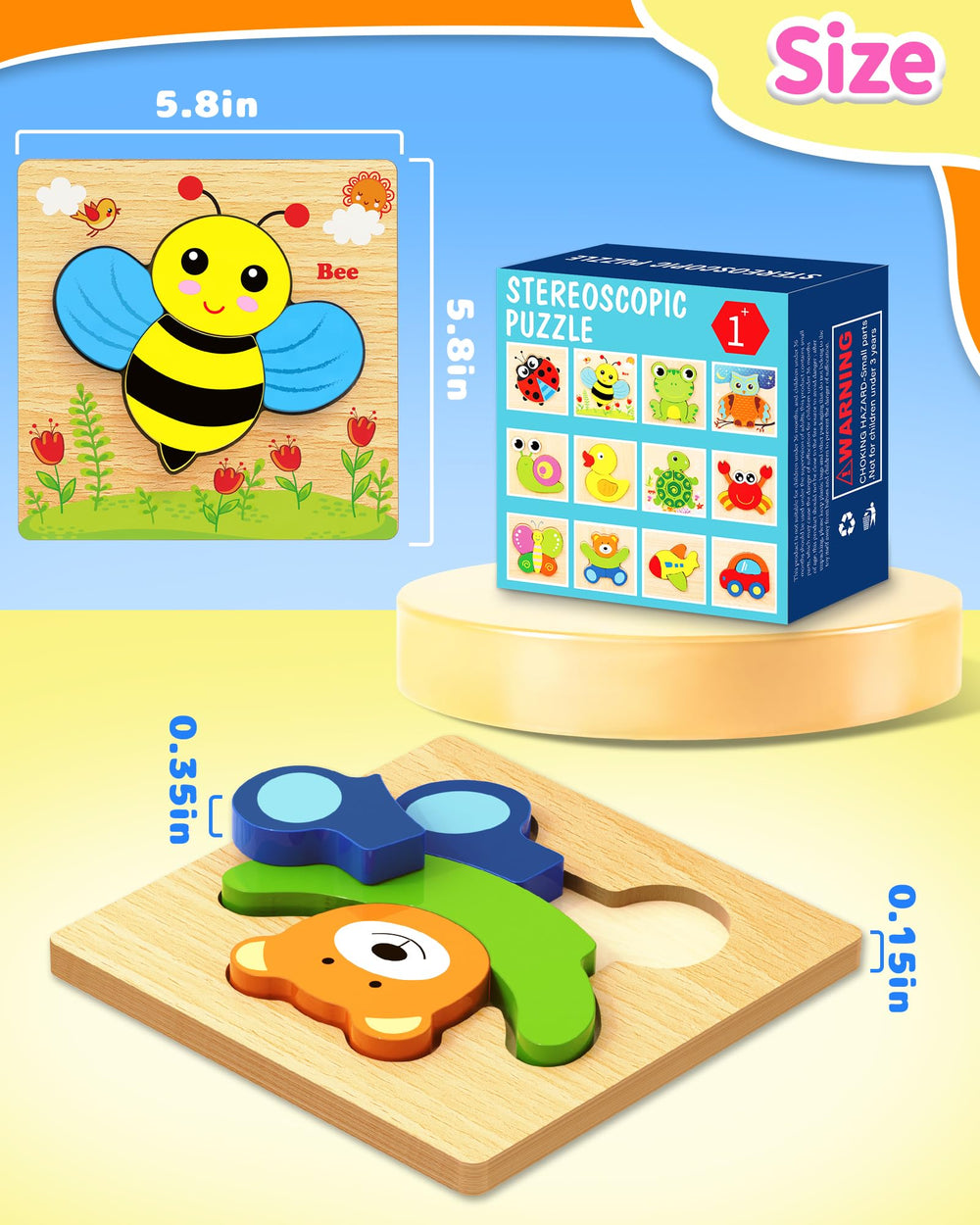 Bekayshad frog puzzle for toddlers aids tactile exploration and problem solving