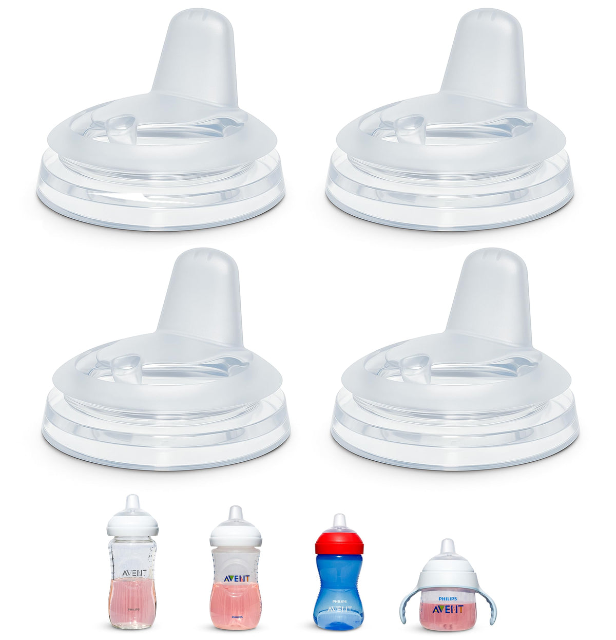 BelBeyo sippy spout nipple for Philips Avent bottles; easy bottle-to-cup transition.