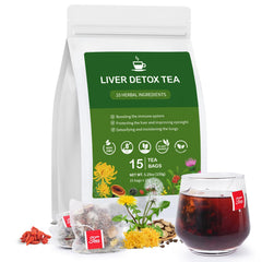 BeleePlanner Liver Detox Tea pack with 11-herb formula for daily cleanse