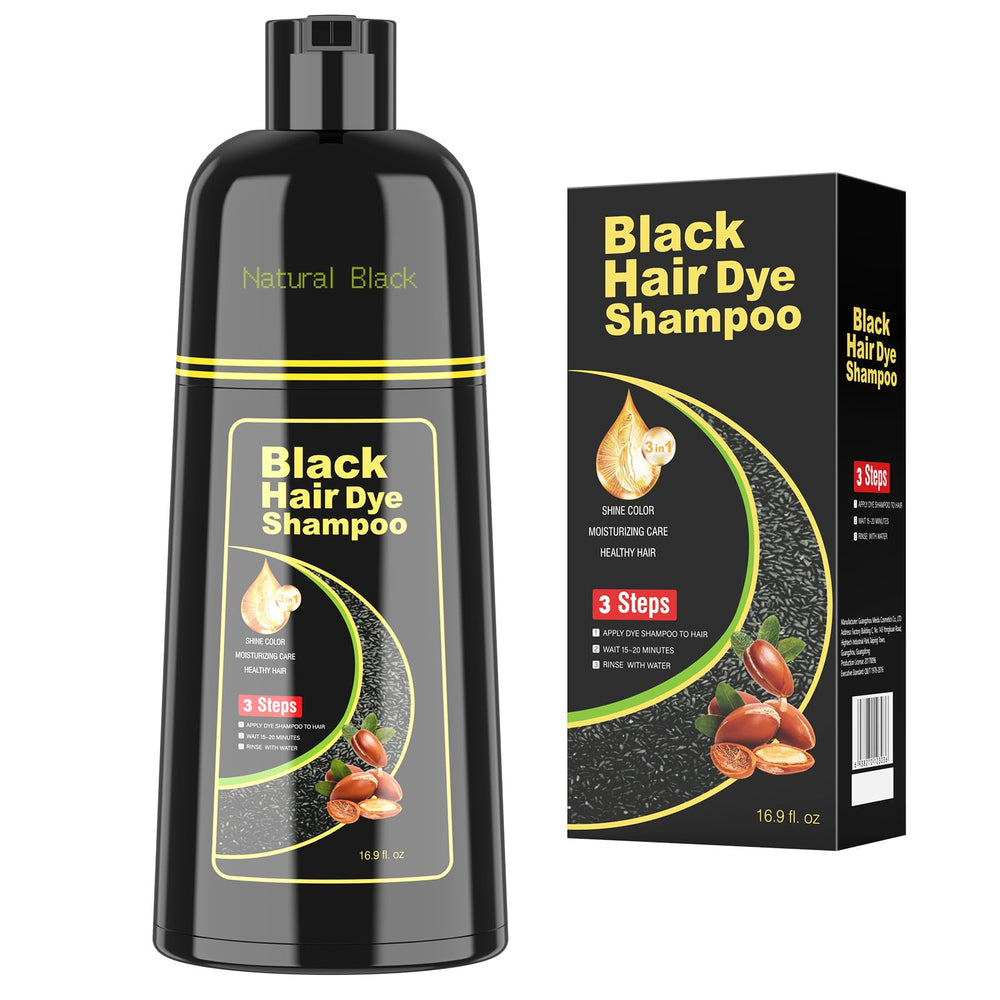 BELEZALIB black dye shampoo bottle with gray coverage highlight