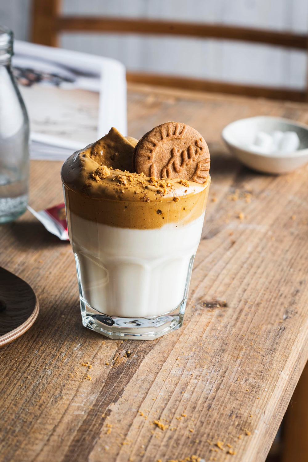 Belgian-made Biscoff cookies close-up, highlighting quality ingredients.