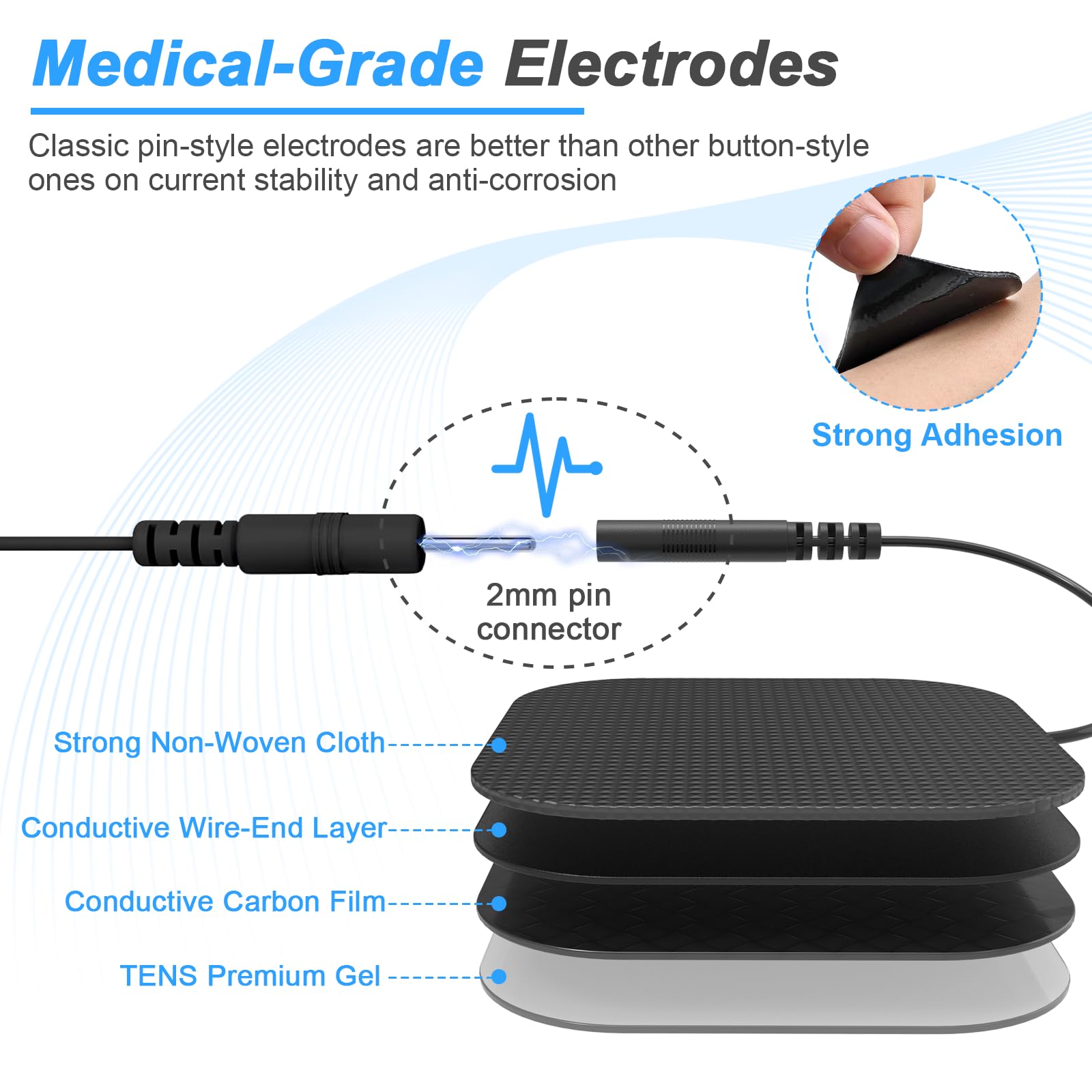 Belifu complete accessory kit includes pads, wires, and case.