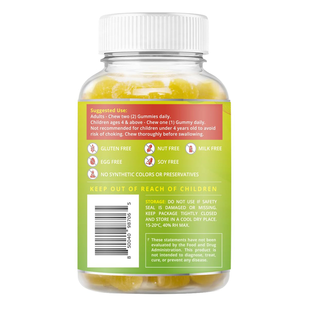 Pineapple flavored BeLive gummies on shelf, ideal for sleep support