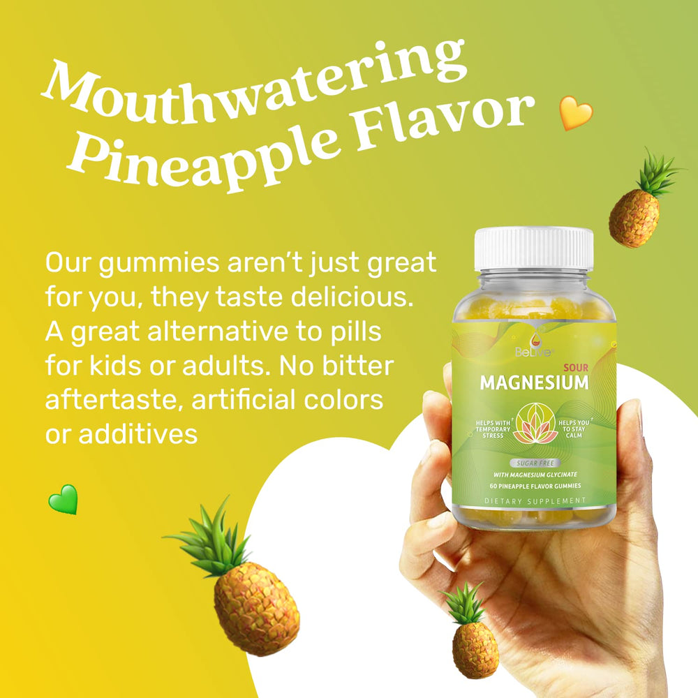 Sand-coated BeLive gummies on a label-ready bottle
