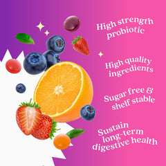BeLive Probiotic Gummies closeup—colorful, chewy texture