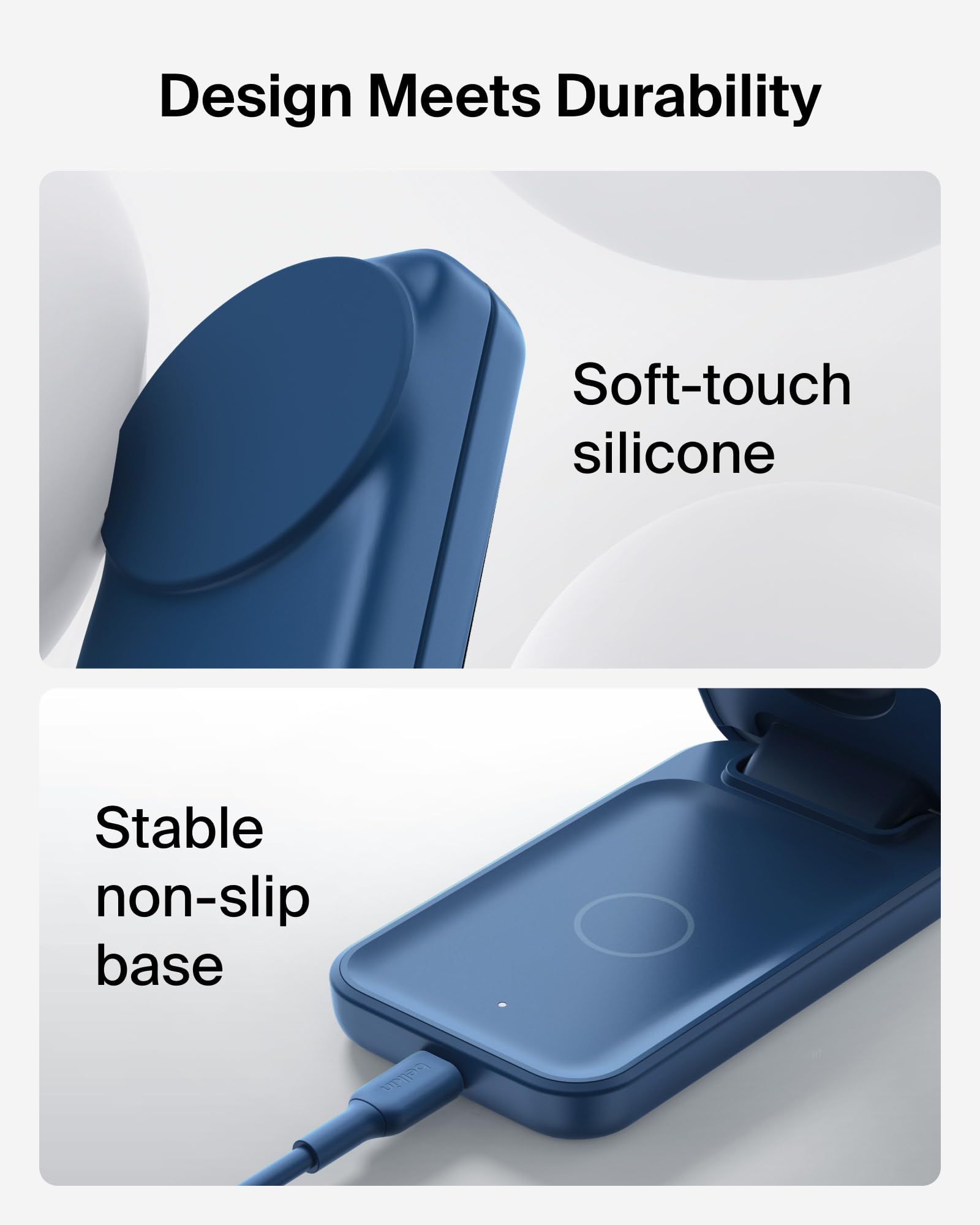 Belkin compact travel foldable design for on-the-go charging.