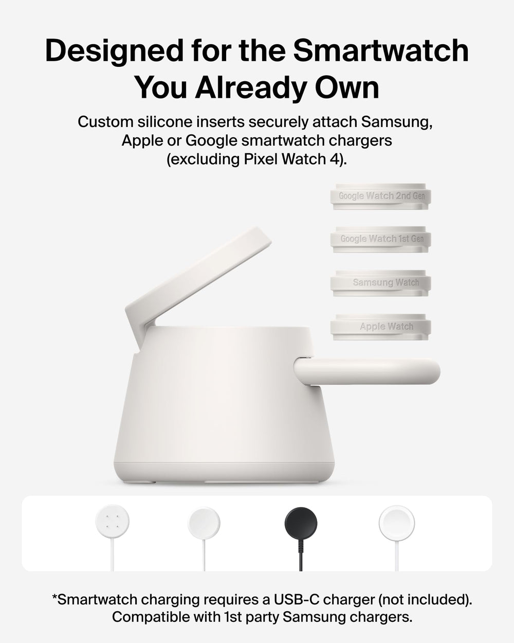 Belkin UltraCharge 3-in-1 dock delivering up to 25W on compatible devices.