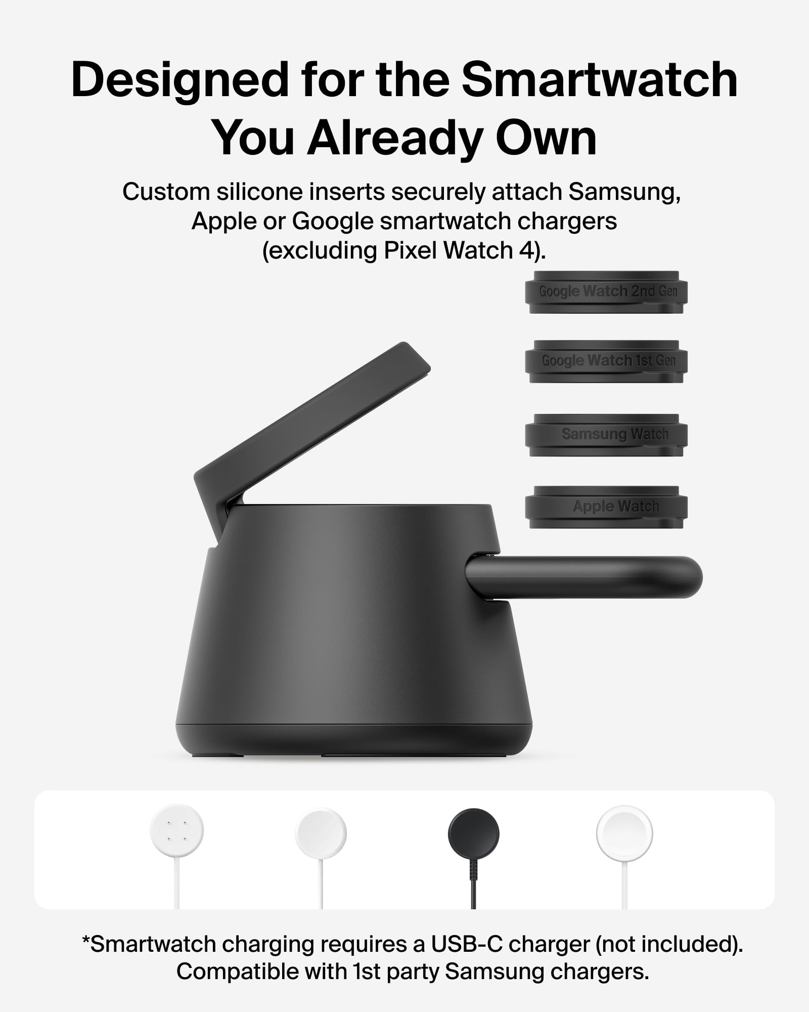 Belkin UltraCharge 3-in-1 dock charges Pixel 10 with magnetic hold.