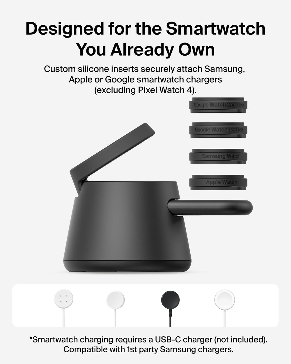 Belkin UltraCharge 3-in-1 dock charges Pixel 10 with magnetic hold.