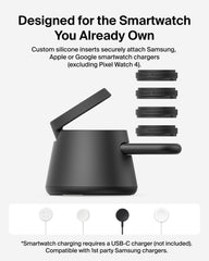 Belkin UltraCharge 3-in-1 dock charges Pixel 10 with magnetic hold.