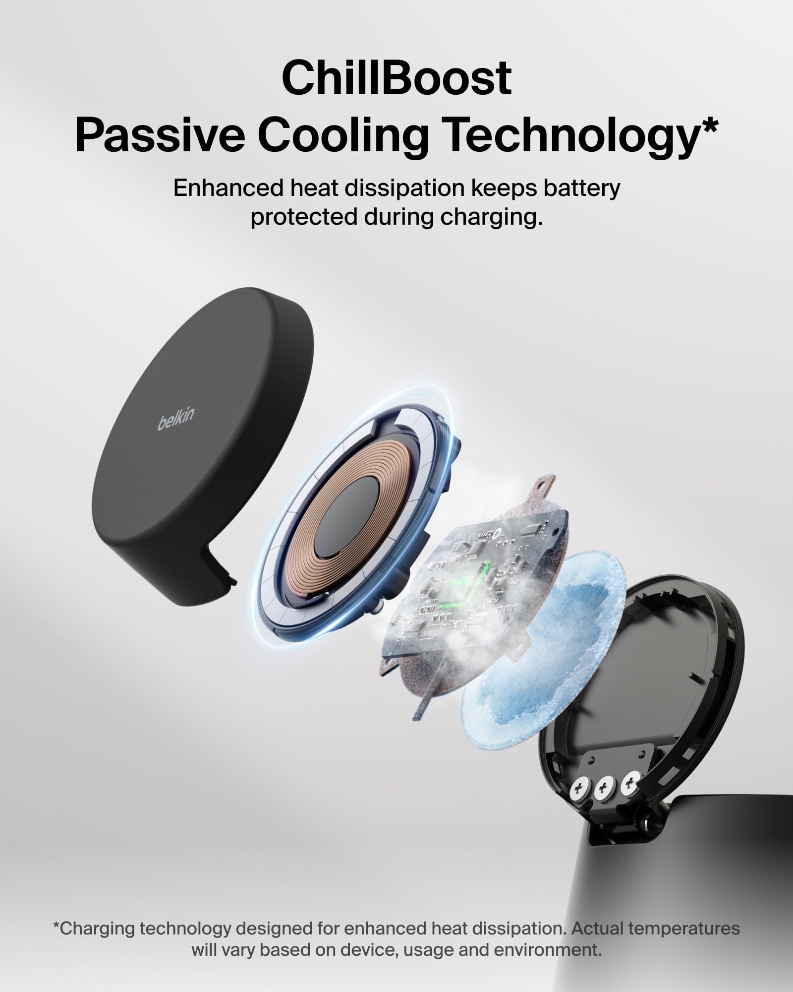 Belkin UltraCharge eco-conscious PCR plastic housing.