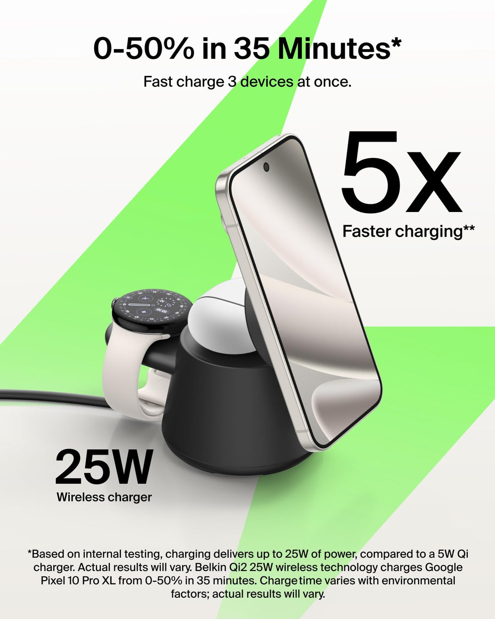 Belkin UltraCharge watch charger holder ready for your wearable.