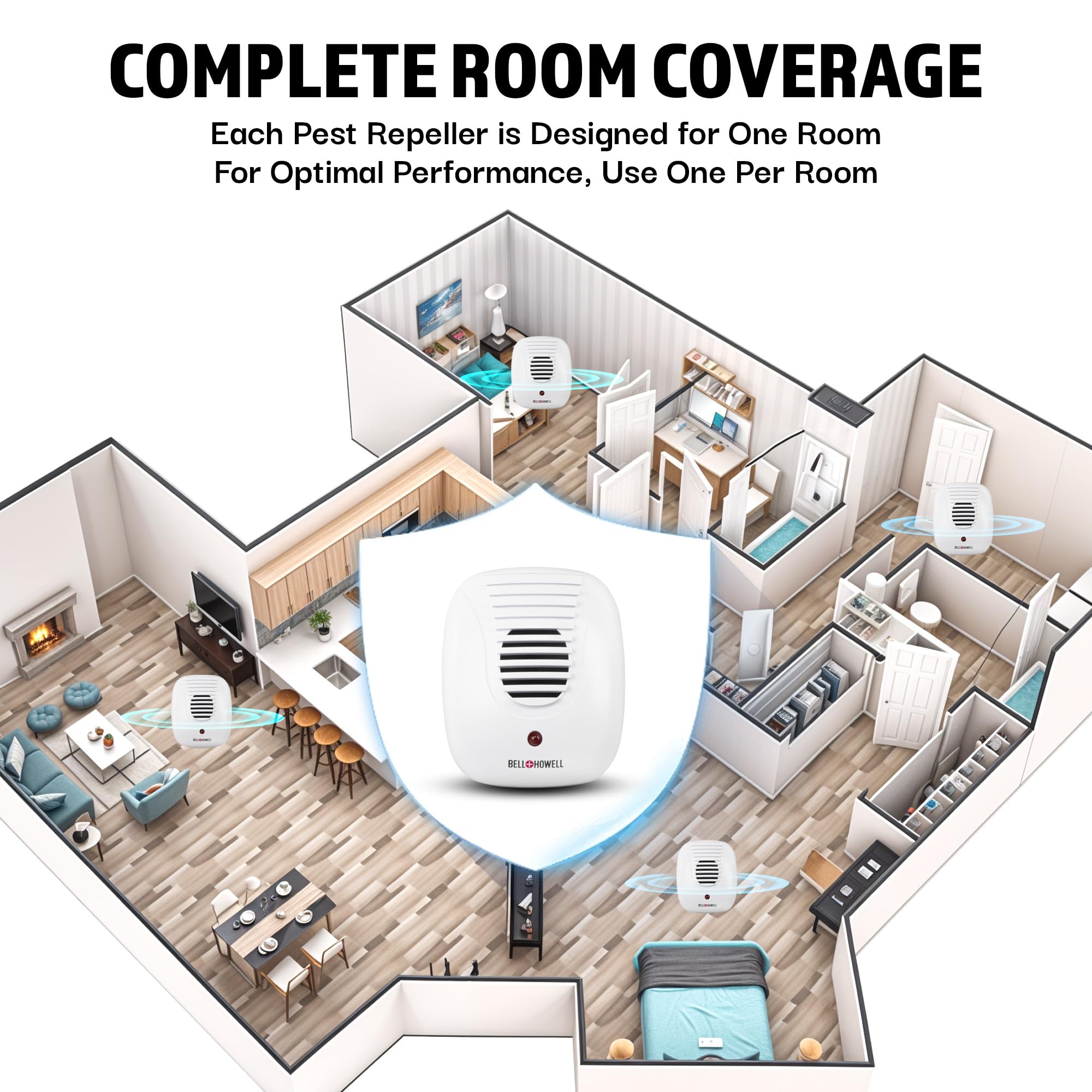Bell and Howell product showing safe, pet-friendly design in a family home.