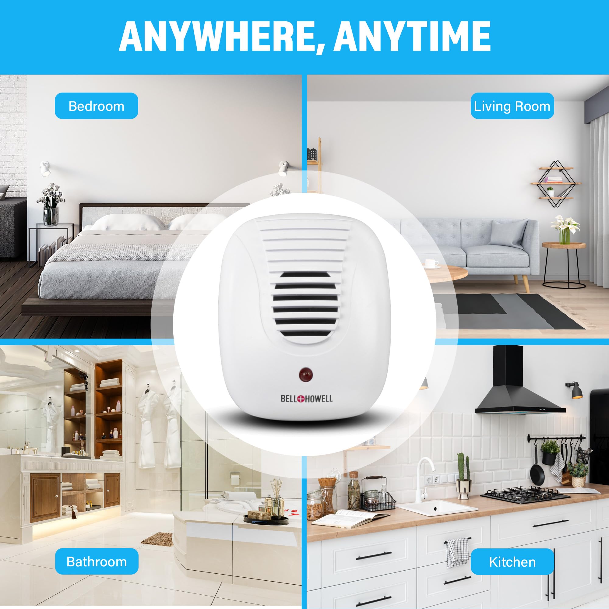 Bell and Howell pest repellers operate silently and odorlessly in a home setting.