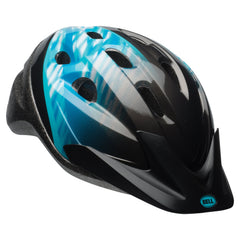 BELL Richter helmet blue and dark titanium, front view with breathable vents.