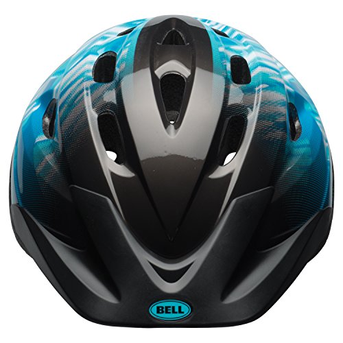 BELL Richter helmet blue and dark titanium, side profile shows low-profile design.