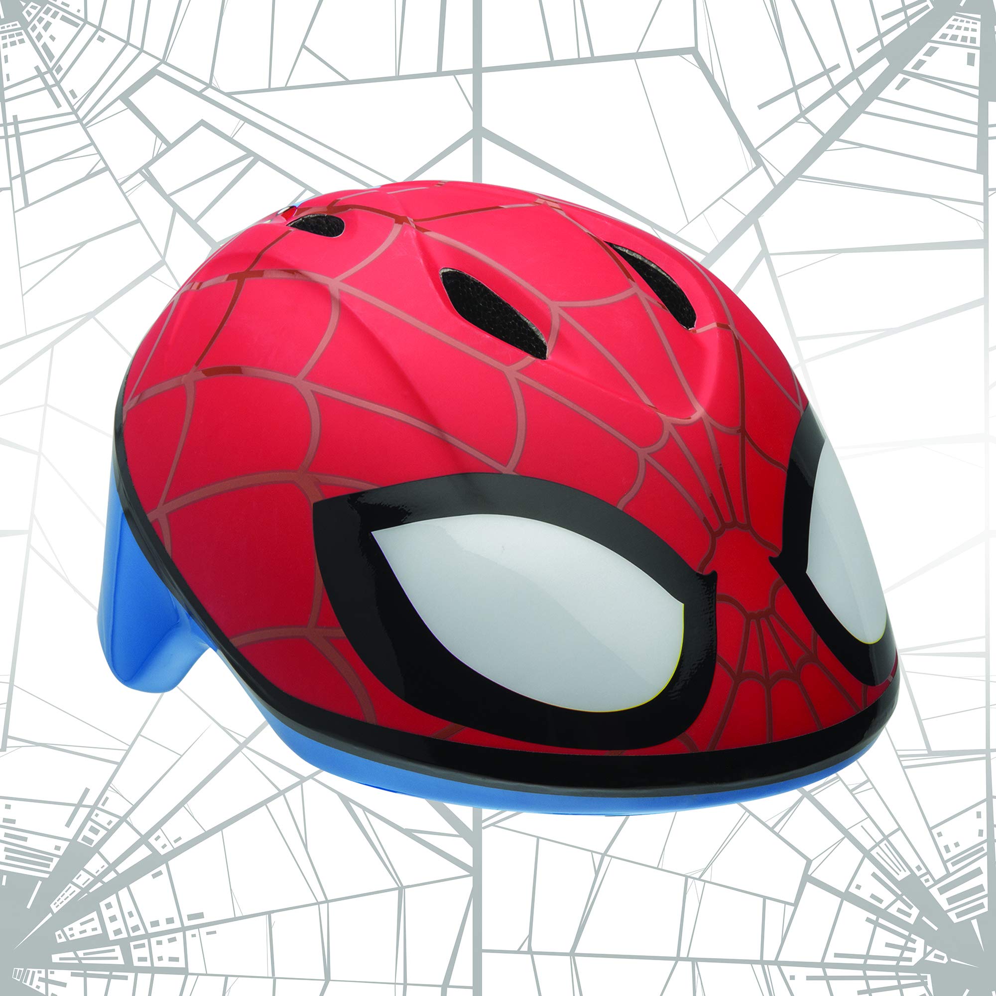 Bell Spidey Eyes helmet rear view showing extended head coverage.