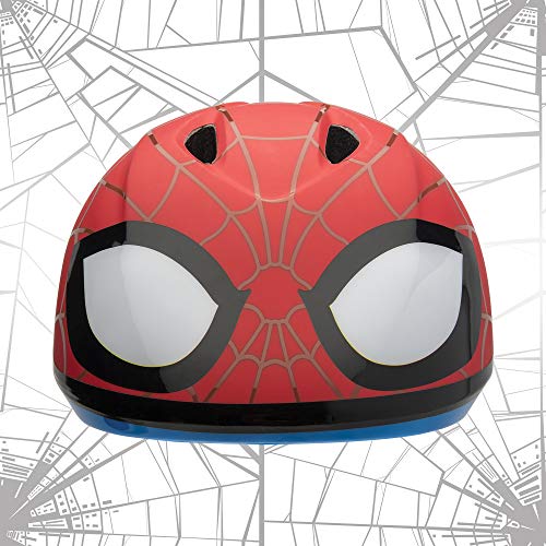 Bell Spidey Eyes helmet side view with kids-friendly Spider-Man design.