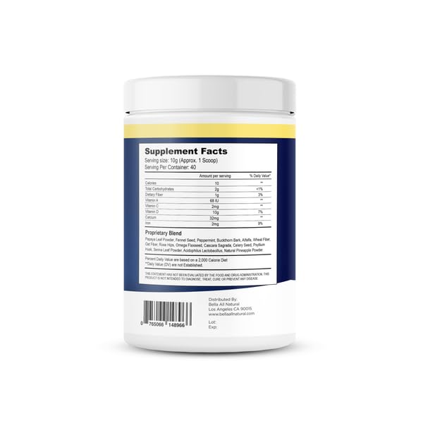 Bella All Natural Extreme Detox Pineapple scoop designed for measured portions.