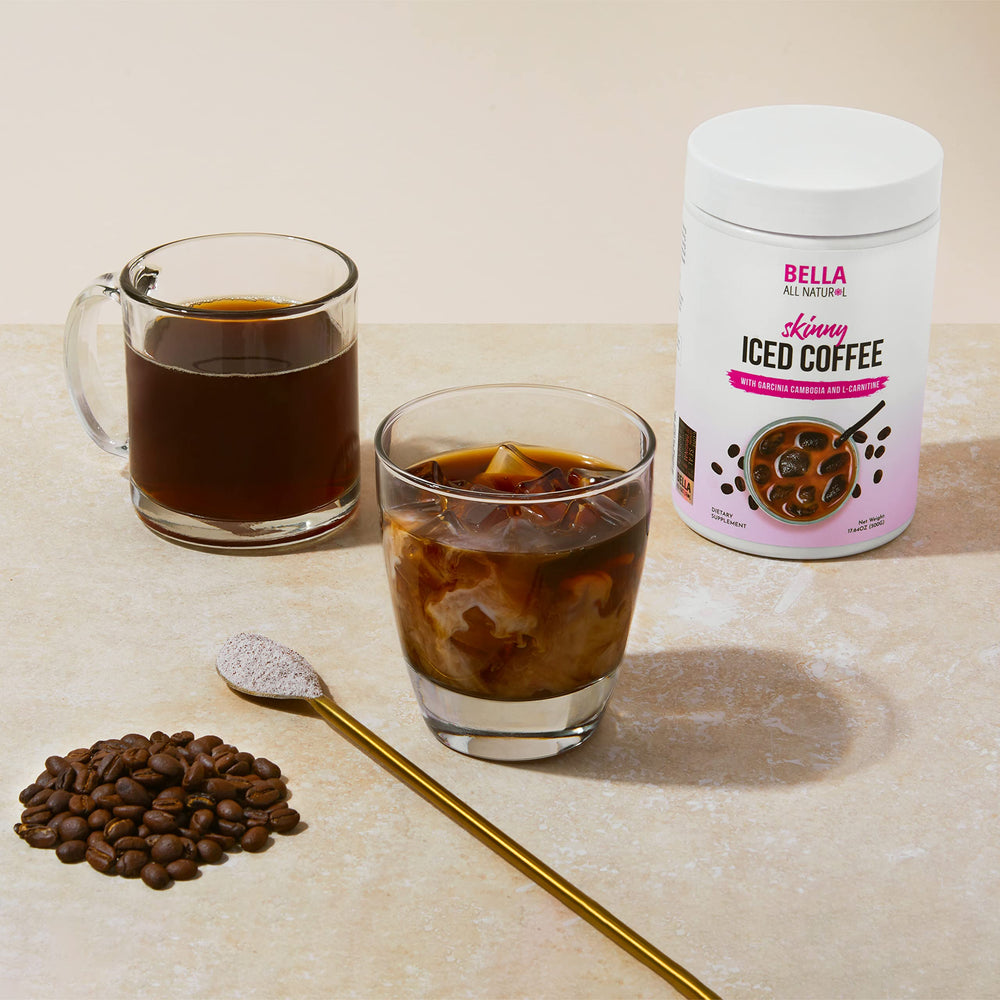 Bella All Natural Skinny Iced Coffee ingredients close-up