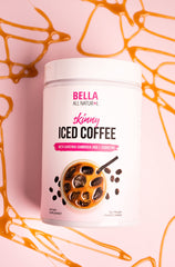 Bella All Natural Skinny Iced Coffee scoops ready to mix