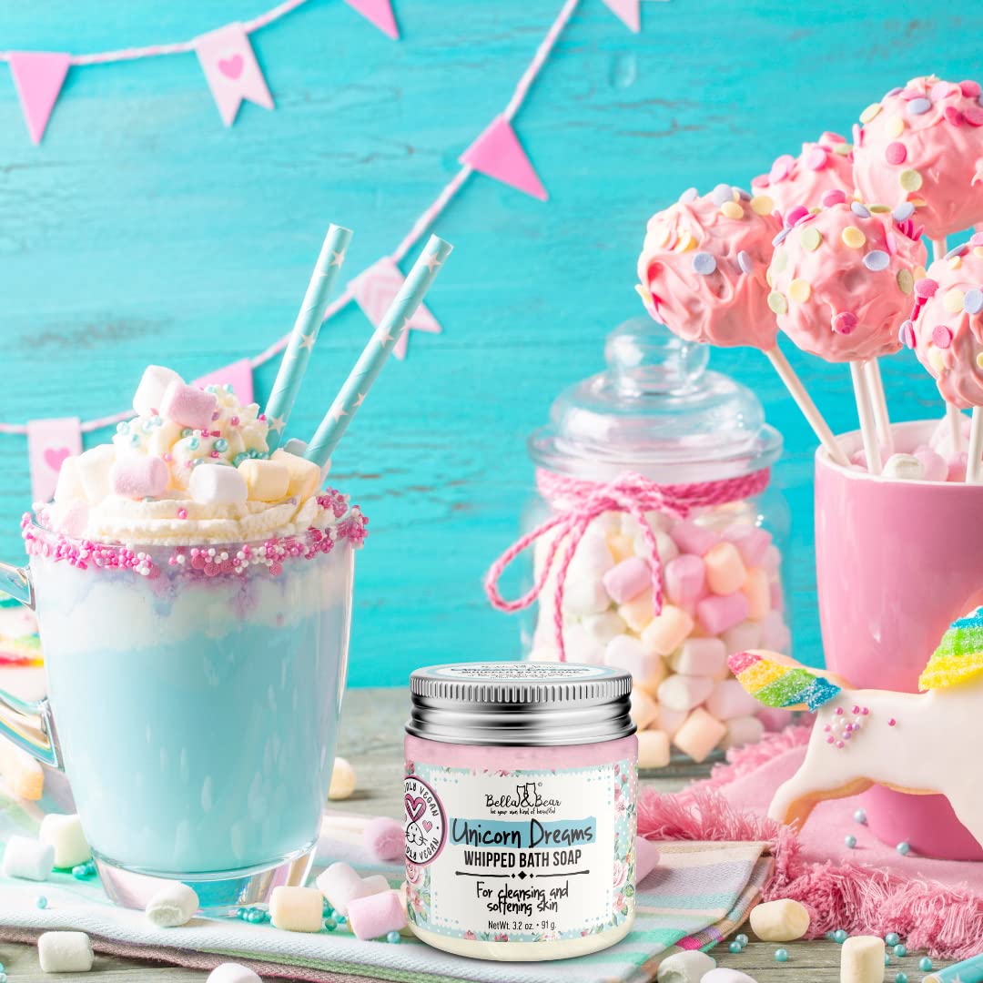 Bella & Bear Unicorn Dreams cleanses, shaves, and moisturizes skin.