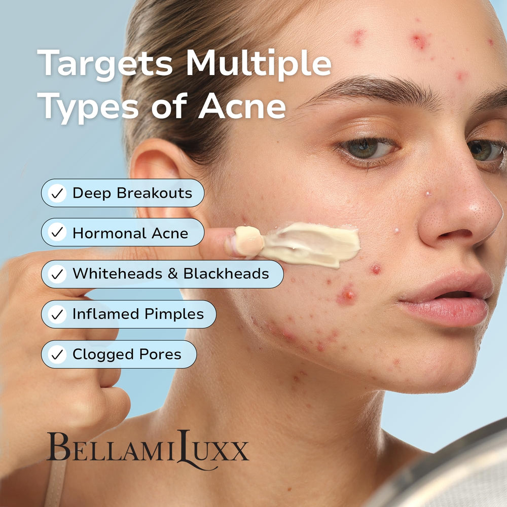 BellamiLuxx witch hazel extract closeup conveys soothing redness reduction.