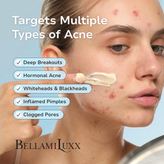 BellamiLuxx witch hazel extract closeup conveys soothing redness reduction.