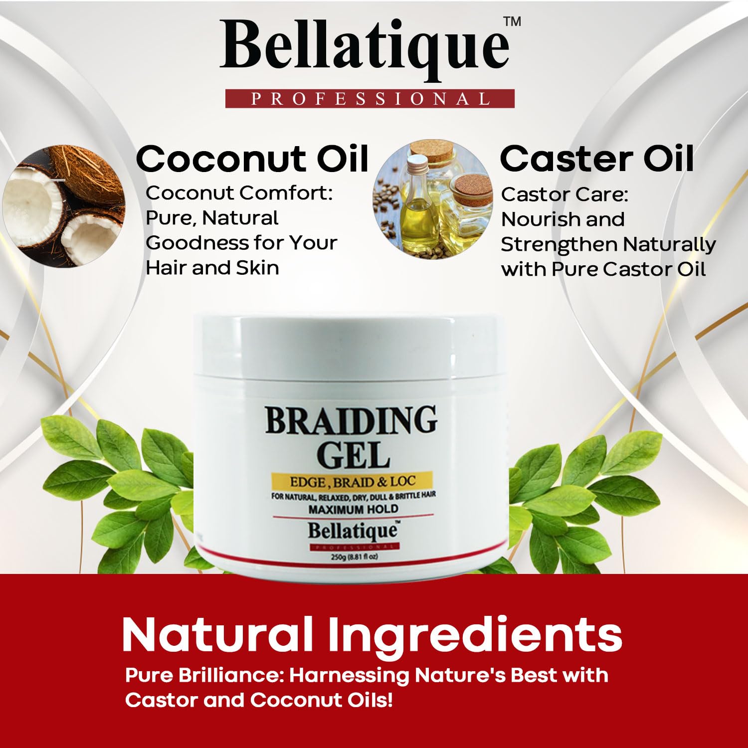 Bellatique all-hair-types formula enables versatile styling for textures.