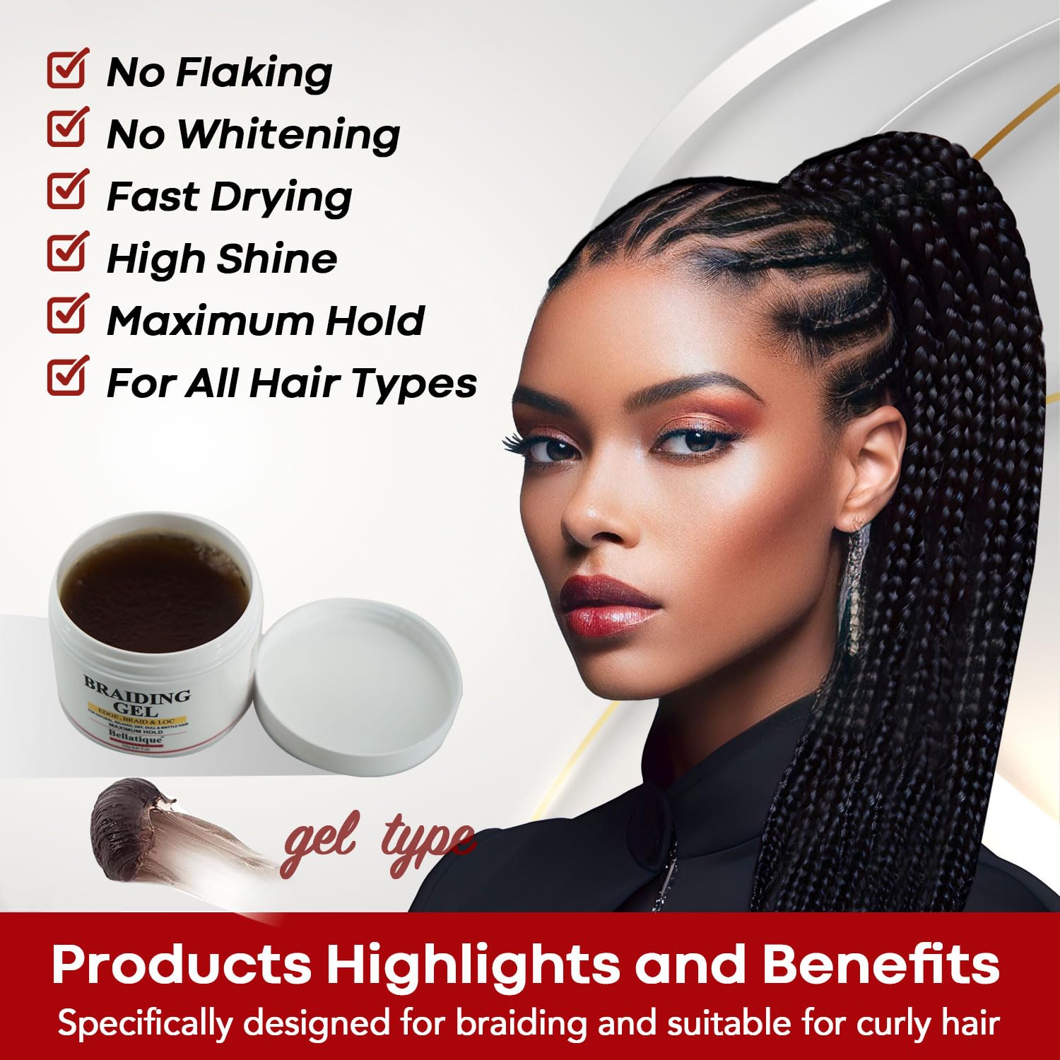 Bellatique high-shine finish close-up reveals glossy, polished look.