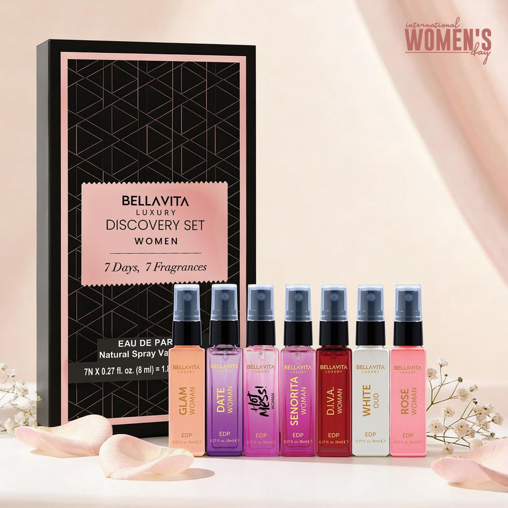 Bella Vita Luxury Glam bottle, radiant and adaptable for day-to-night use.