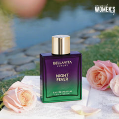 Bellavita Night Fever bottle side shows an elegant design for daily wear.