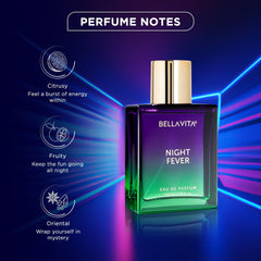 Bellavita Night Fever packaging box suggests gift-ready presentation and premium quality.