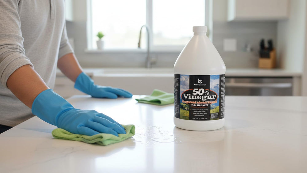 Belle Chemical outdoor patio cleaner tackles grime on concrete surfaces outdoors.