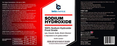 Close-up of white lye powder highlighting premium quality for cleaners and food prep.