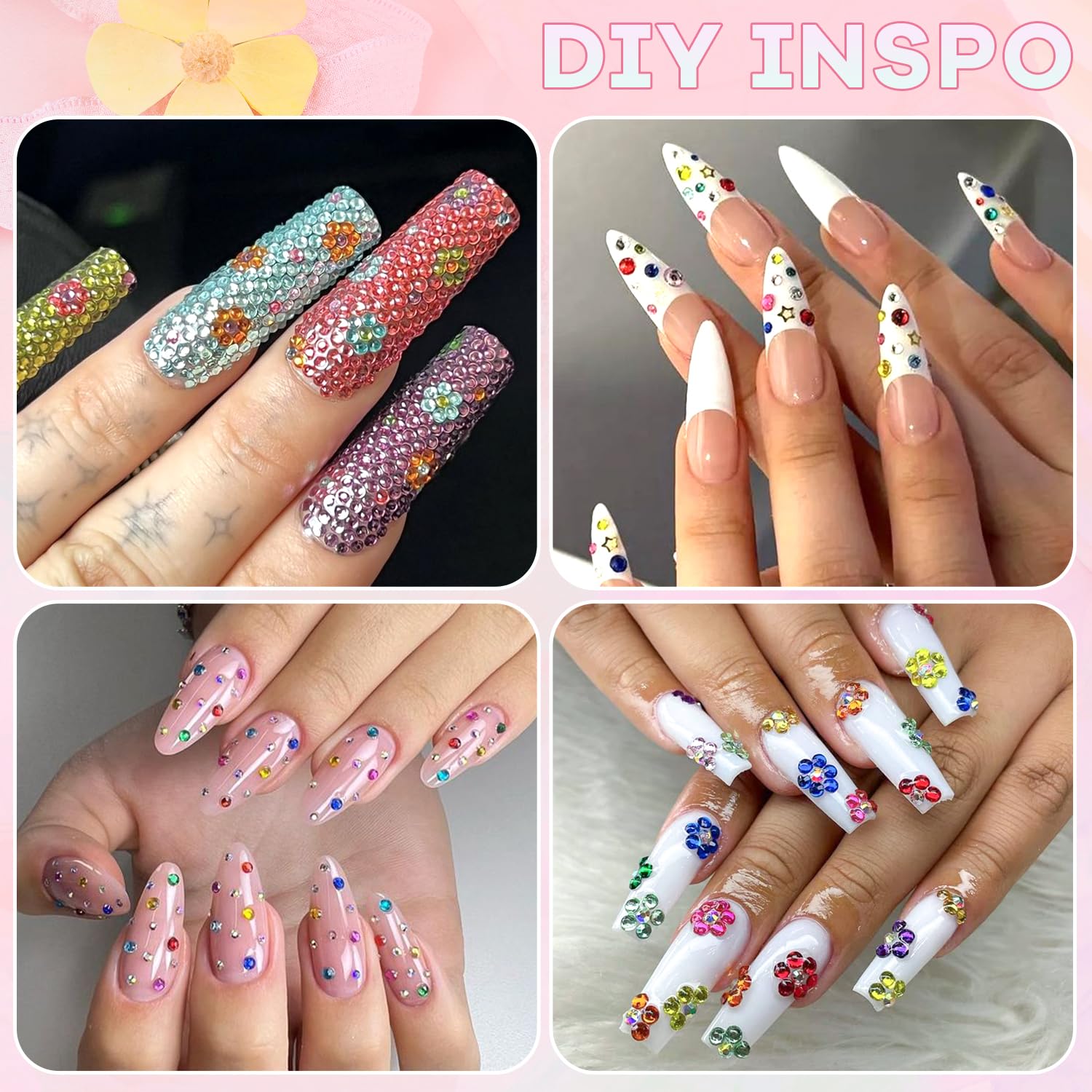 BELLEBOOST versatile gems suitable for nails, makeup embellishments, and craft decorations.