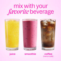 Collagen probiotics electrolytes mix in glass for gut-friendly hydration
