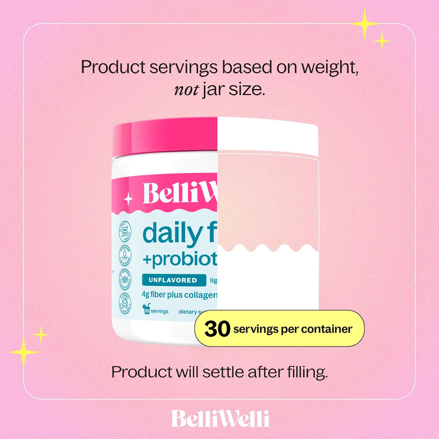 Measuring scoop for consistent daily use of Belli Welli powder