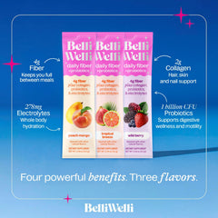 Belli Welli probiotics fiber stickpack for convenient on-the-go digestion