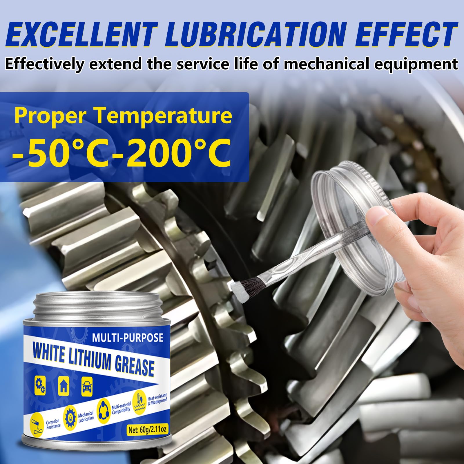 Bellisinno bearings and gears lubricant reduces friction for quieter motion